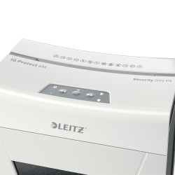 Distrugator manual documente Leitz IQ Protect  6M , 6 coli, P5, micro-cut (tip particule), cos  18 litri, alb, Leitz "80950000" 