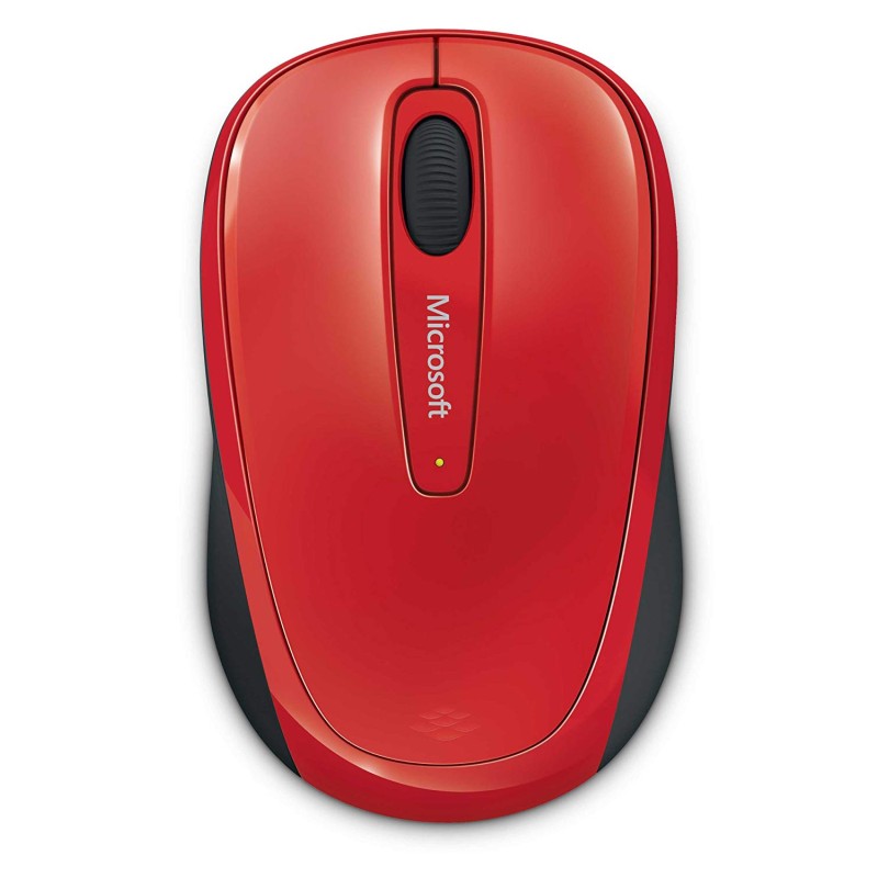 MOUSE MICROSOFT, "Mobile 3500", PC sau NB, wireless, 2.4GHz, optic, 1000 dpi, butoane/scroll 3/1, , rosu, "GMF-00195" (timbru ve