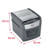 Distrugator automat documente Rexel OPTIMUM  45X ,  45 coli, P4, cross-cut (tip confeti), cos  20 litri, negru-gri, "2020045XEU"