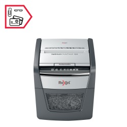 Distrugator automat documente Rexel OPTIMUM  45X ,  45 coli, P4, cross-cut (tip confeti), cos  20 litri, negru-gri, "2020045XEU"