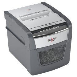 Distrugator automat documente Rexel OPTIMUM  45X ,  45 coli, P4, cross-cut (tip confeti), cos  20 litri, negru-gri, "2020045XEU"