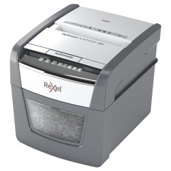 Distrugator automat documente Rexel OPTIMUM  45X ,  45 coli, P4, cross-cut (tip confeti), cos  20 litri, negru-gri, "2020045XEU"