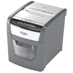 Distrugator automat documente Rexel OPTIMUM  50X ,  50 coli, P4, cross-cut (tip confeti), cos  20 litri, negru-gri, "2020050XEU"
