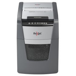 Distrugator automat documente Rexel OPTIMUM  90X ,  90 coli, P4, cross-cut (tip confeti), cos  34 litri, negru-gri, "2020090XEU"