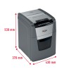Distrugator automat documente Rexel OPTIMUM  90X ,  90 coli, P4, cross-cut (tip confeti), cos  34 litri, negru-gri, "2020090XEU"