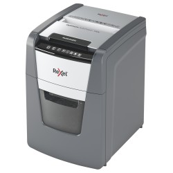 Distrugator automat documente Rexel OPTIMUM 100X , 100 coli, P4, cross-cut (tip confeti), cos  34 litri, negru-gri, "2020100XEU"