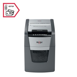 Distrugator automat documente Rexel OPTIMUM 100M , 100 coli, P5, micro-cut (tip particule), cos  34 litri, negru-gri, "2020100ME