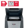 Distrugator automat documente Rexel OPTIMUM 100M , 100 coli, P5, micro-cut (tip particule), cos  34 litri, negru-gri, "2020100ME