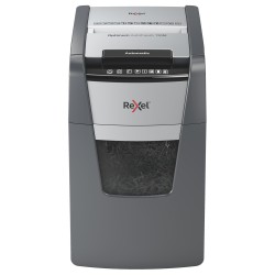 Distrugator automat documente Rexel OPTIMUM 130M , 130 coli, P5, micro-cut (tip particule), cos  44 litri, negru-gri, "2020130ME