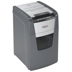 Distrugator automat documente Rexel OPTIMUM 130M , 130 coli, P5, micro-cut (tip particule), cos  44 litri, negru-gri, "2020130ME