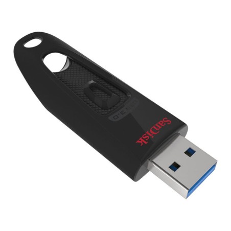 MEMORIE USB 3.0 SANDISK 64 GB, retractabila, carcasa plastic, negru, "SDCZ48-064G-U46" (timbru verde 0.03 lei)