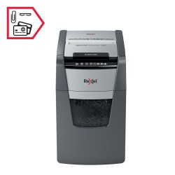 Distrugator automat documente Rexel OPTIMUM 130M , 130 coli, P5, micro-cut (tip particule), cos  44 litri, negru-gri, "2020130ME