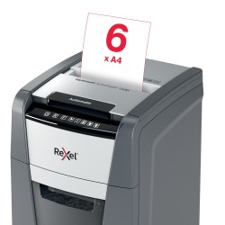 Distrugator automat documente Rexel OPTIMUM 130M , 130 coli, P5, micro-cut (tip particule), cos  44 litri, negru-gri, "2020130ME