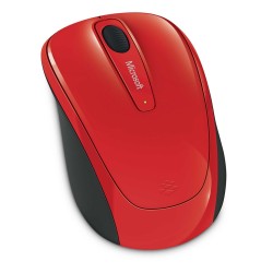 MOUSE MICROSOFT, "Mobile 3500", PC sau NB, wireless, 2.4GHz, optic, 1000 dpi, butoane/scroll 3/1, , rosu, "GMF-00195" (timbru ve