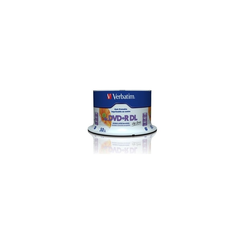 DVD+R VERBATIM  8.5GB, 240min, viteza 8x, 50 buc, Double Layer, spindle, printabil, "Wide Inkjet Printable" "97693"