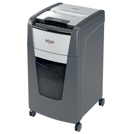 Distrugator automat documente Rexel OPTIMUM 300X , 300 coli, P4, cross-cut (tip confeti), cos  60 litri, negru-gri, "2020300XEU"