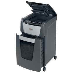 Distrugator automat documente Rexel OPTIMUM 300X , 300 coli, P4, cross-cut (tip confeti), cos  60 litri, negru-gri, "2020300XEU"