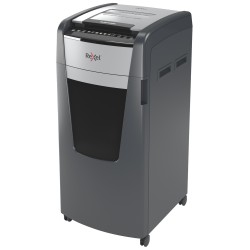Distrugator automat documente Rexel OPTIMUM 600M , 600 coli, P5, micro-cut (tip particule), cos 110 litri, negru-gri, "2020600ME