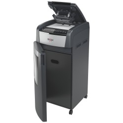 Distrugator automat documente Rexel OPTIMUM 750X , 750 coli, P4, cross-cut (tip confeti), cos 140 litri, negru-gri, "2020750XEU"