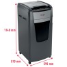 Distrugator automat documente Rexel OPTIMUM 750X , 750 coli, P4, cross-cut (tip confeti), cos 140 litri, negru-gri, "2020750XEU"