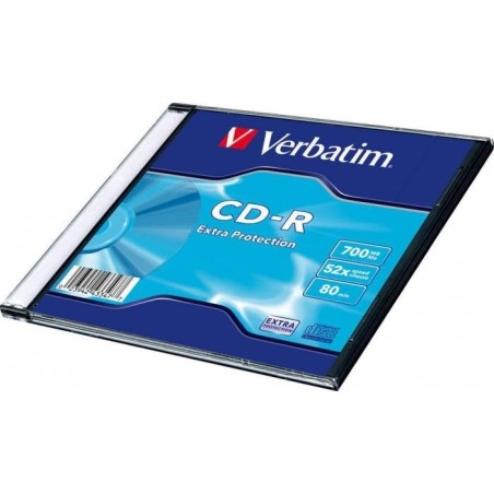 CD-R VERBATIM  700MB, 80min, viteza 52x,   1 buc, Slim Case, "43347" (pret pt. 1 blank CD - 200buc. / cutie) 935144