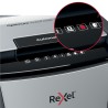 Distrugator automat documente Rexel OPTIMUM 750X , 750 coli, P4, cross-cut (tip confeti), cos 140 litri, negru-gri, "2020750XEU"