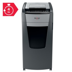 Distrugator automat documente Rexel OPTIMUM 750X , 750 coli, P4, cross-cut (tip confeti), cos 140 litri, negru-gri, "2020750XEU"