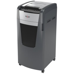 Distrugator automat documente Rexel OPTIMUM 750M , 750 coli, P5, micro-cut (tip particule), cos 140 litri, negru-gri, "2020750ME