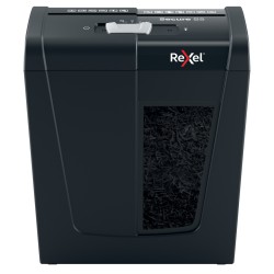 Distrugator manual documente Rexel SECURE   S5,   5 coli, P2, strip-cut (tip fasii), cos  10 litri, negru, "2020121EU" (timbru v