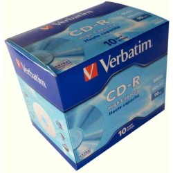 CD-R VERBATIM  800MB, 90min, viteza 40x, Pack 10buc, Jewel Case, "High Capacity" "43428"
