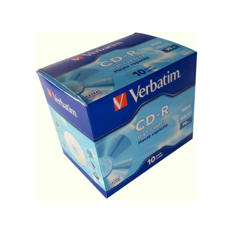 CD-R VERBATIM  800MB, 90min, viteza 40x, Pack 10buc, Jewel Case, "High Capacity" "43428"