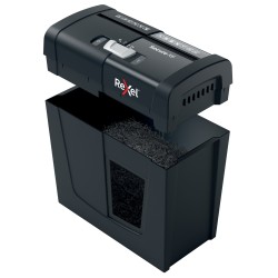 Distrugator manual documente Rexel SECURE   X6,   6 coli, P4, cross-cut (tip confeti), cos  10 litri, negru, "2020122EU" (timbru