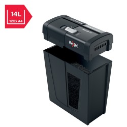 Distrugator manual documente Rexel SECURE   X8,   8 coli, P4, cross-cut (tip confeti), cos  14 litri, negru, "2020123EU" (timbru