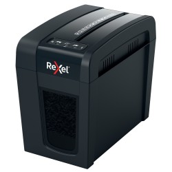 Distrugator manual documente Rexel SECURE   X6 Slim,   6 coli, P4, cross-cut (tip confeti), cos  10 litri, negru, "2020125EU" (t