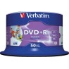 DVD+R VERBATIM  4.7GB, 120min, viteza 16x, 50 buc, Single Layer, spindle, printabil, "Wide Inkjet Printable" "43512"