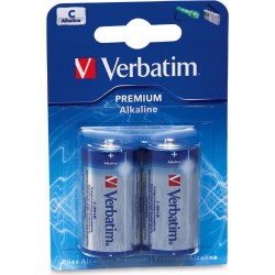 BATERIE VERBATIM C (R14), 1.5V alcalina, 2 buc., "49922" (timbru verde 0.16 lei)
