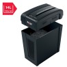 Distrugator manual documente Rexel SECURE   X8 Slim,   8 coli, P4, cross-cut (tip confeti), cos  14 litri, negru, "2020126EU" (t