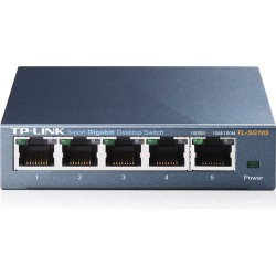 SWITCH TP-LINK  5 porturi Gigabit. carcasa metalica "TL-SG105" (timbru verde 2 lei)