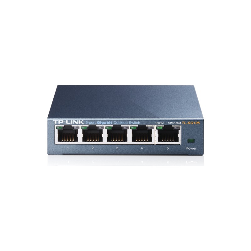 SWITCH TP-LINK  5 porturi Gigabit. carcasa metalica "TL-SG105" (timbru verde 2 lei)