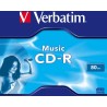 CD-R VERBATIM  700MB, 80min, viteza 16x, set 10 buc  (43364), Jewel Case, "MUSIC" "43365"