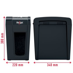 Distrugator manual documente Rexel SECURE  X10 Slim, 10 coli, P4, cross-cut (tip confeti), cos  18 litri, negru, "2020127EU" (ti