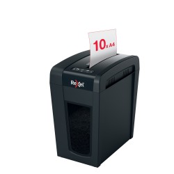 Distrugator manual documente Rexel SECURE  X10 Slim, 10 coli, P4, cross-cut (tip confeti), cos  18 litri, negru, "2020127EU" (ti