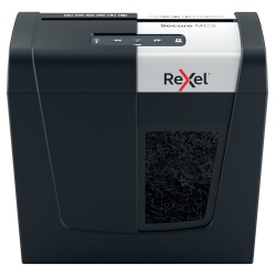 Distrugator manual documente Rexel SECURE MC3,  3 coli, P5, micro-cut (tip particule), cos  10 litri, negru-argintiu, "2020128EU