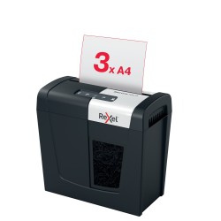 Distrugator manual documente Rexel SECURE MC3,  3 coli, P5, micro-cut (tip particule), cos  10 litri, negru-argintiu, "2020128EU