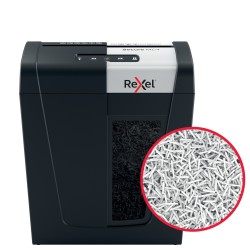 Distrugator manual documente Rexel SECURE MC4,  4 coli, P5, micro-cut (tip particule), cos  14 litri, negru-argintiu, "2020129EU