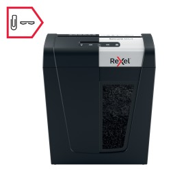 Distrugator manual documente Rexel SECURE MC4,  4 coli, P5, micro-cut (tip particule), cos  14 litri, negru-argintiu, "2020129EU