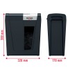 Distrugator manual documente Rexel SECURE MC4,  4 coli, P5, micro-cut (tip particule), cos  14 litri, negru-argintiu, "2020129EU