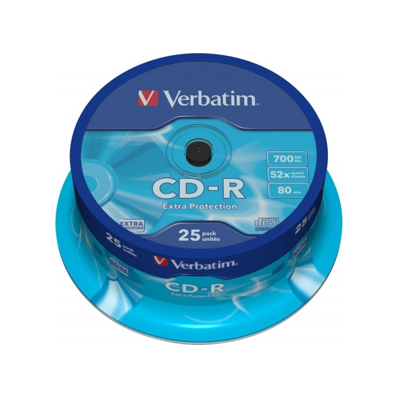 CD-R VERBATIM  700MB, 80min, viteza 52x,  25 buc, spindle, "43432"