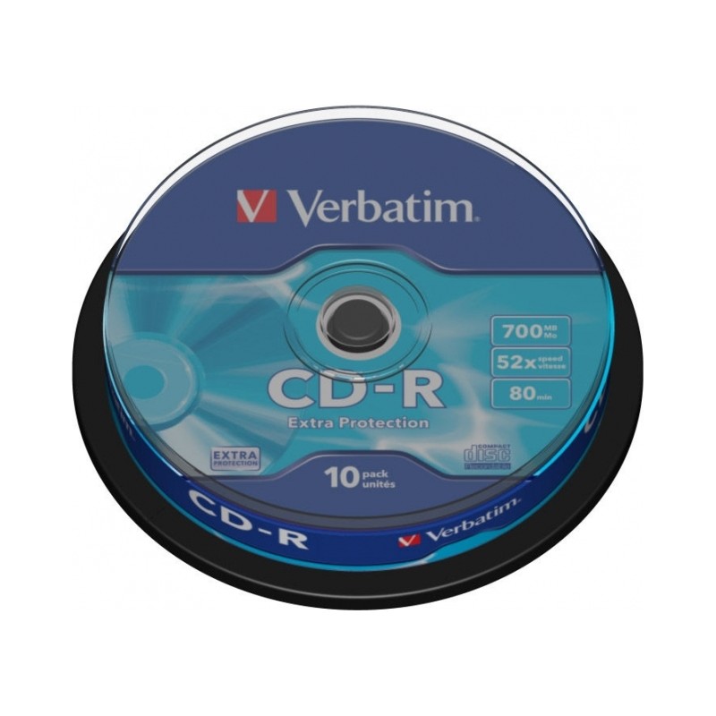 CD-R VERBATIM  700MB, 80min, viteza 52x,  10 buc, spindle, "43437" 7235