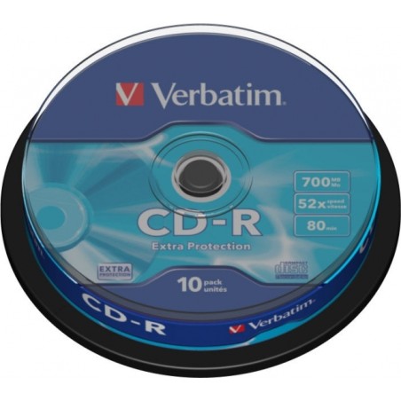 CD-R VERBATIM  700MB, 80min, viteza 52x,  10 buc, spindle, "43437" 7235